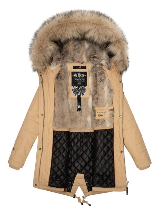 Navahoo Chaqueta de Invierno Premium Honigfee para Mujer – Parka Cálida con Cuello de Pelo Sintético Desmontable - Image 5