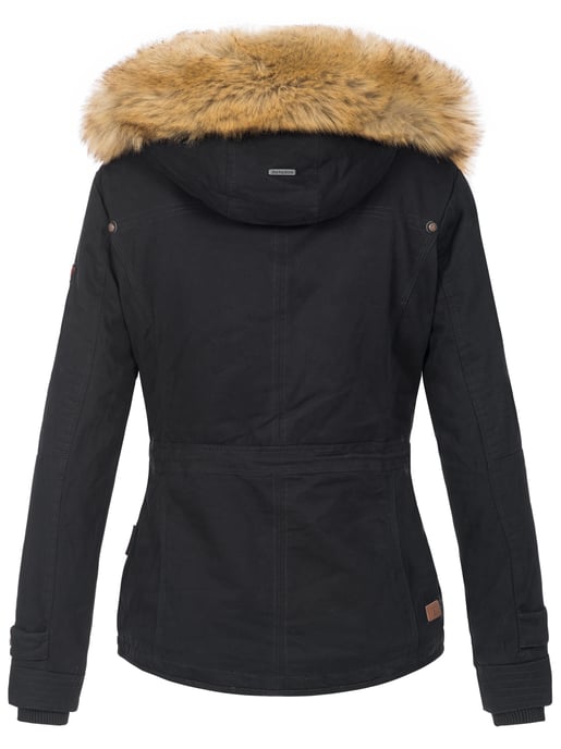 Navahoo Abrigo de Invierno Mujer Pearl – Parka Corta con Forro de Borreguillo y Cuello Desmontable - Image 4