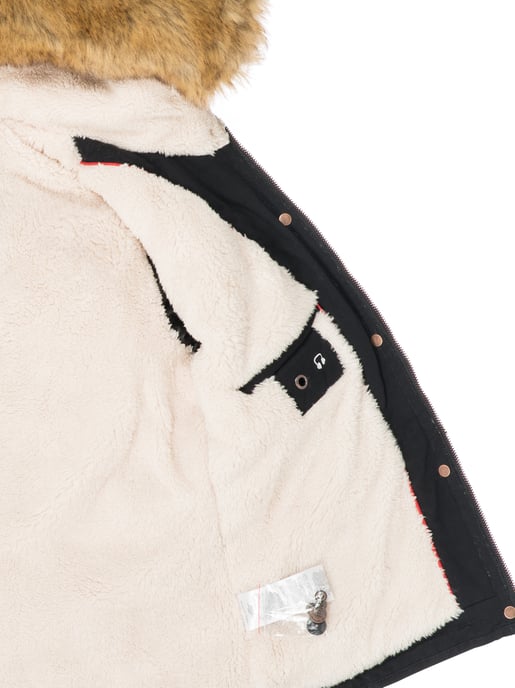 Navahoo Abrigo de Invierno Mujer Pearl – Parka Corta con Forro de Borreguillo y Cuello Desmontable - Image 5