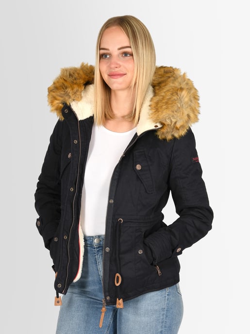 Navahoo Abrigo de Invierno Mujer Pearl – Parka Corta con Forro de Borreguillo y Cuello Desmontable - Image 6