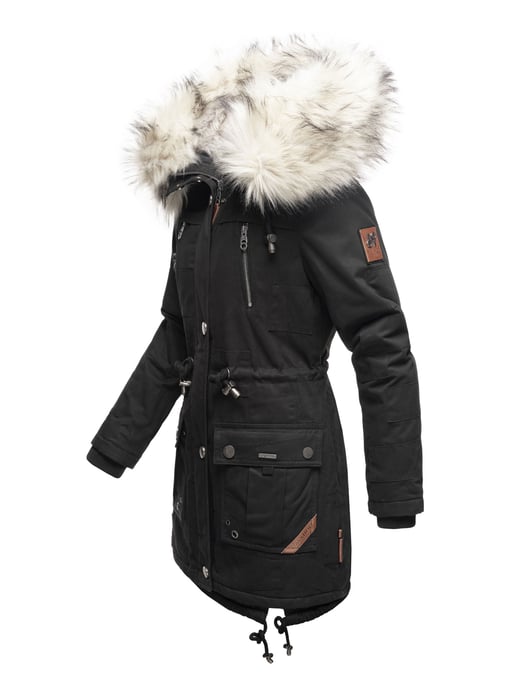 Navahoo Chaqueta de Invierno Premium Honigfee para Mujer – Parka Cálida con Cuello de Pelo Sintético Desmontable - Image 2
