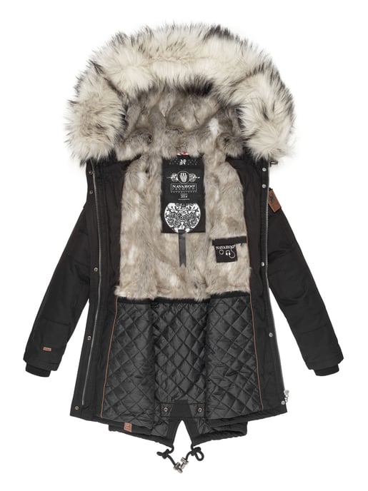 Navahoo Chaqueta de Invierno Premium Honigfee para Mujer – Parka Cálida con Cuello de Pelo Sintético Desmontable - Image 4