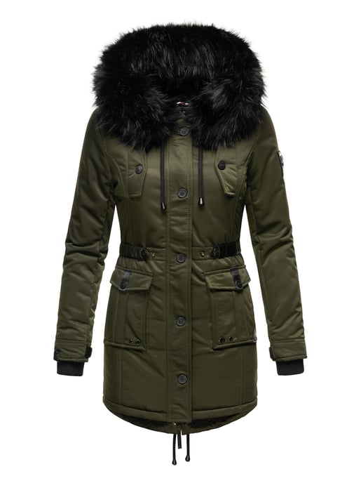 Navahoo Chaqueta de invierno Luluna-Princess para mujer – Cálida, Moderna & Con Forro de Borreguito y Cuello de Pelo Sintético - Image 2