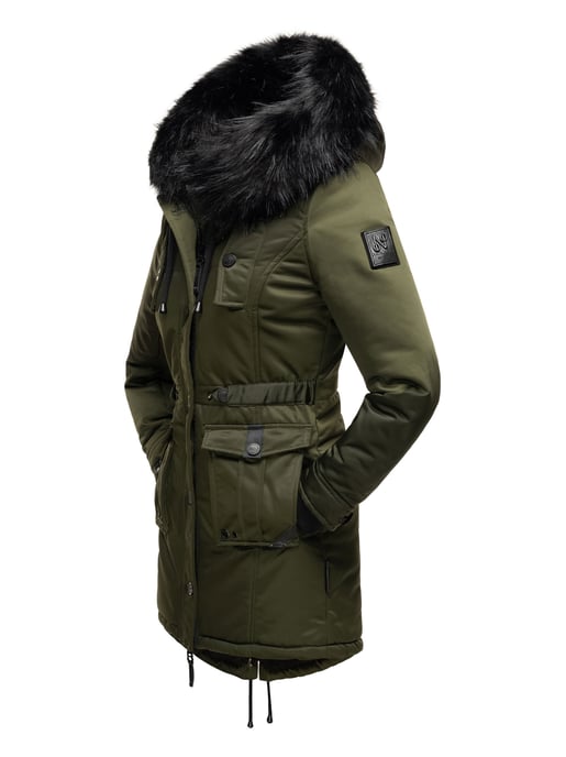 Navahoo Chaqueta de invierno Luluna-Princess para mujer – Cálida, Moderna & Con Forro de Borreguito y Cuello de Pelo Sintético - Image 4