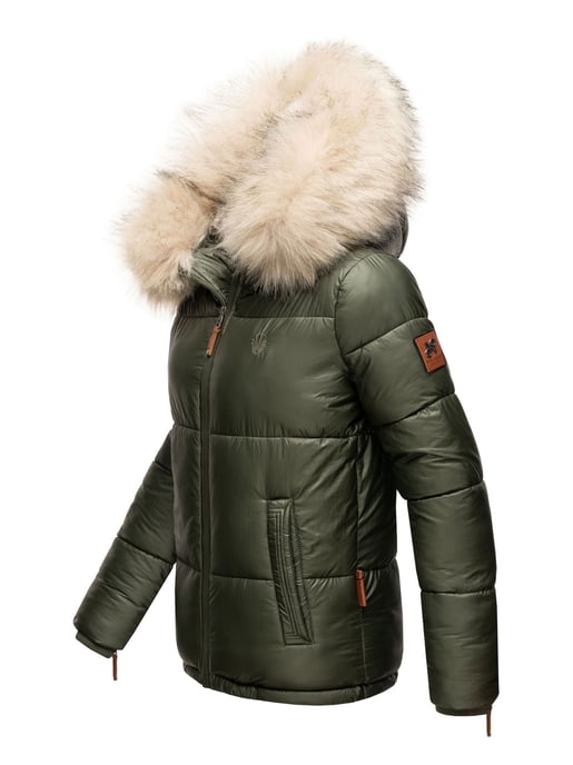 Navahoo Chaqueta de invierno Premium Tikunaa para mujer – Estilo Puffer, Cálida & Con Cuello de Pelo Sintético - Image 3