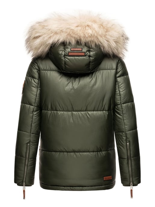 Navahoo Chaqueta de invierno Premium Tikunaa para mujer – Estilo Puffer, Cálida & Con Cuello de Pelo Sintético - Image 4