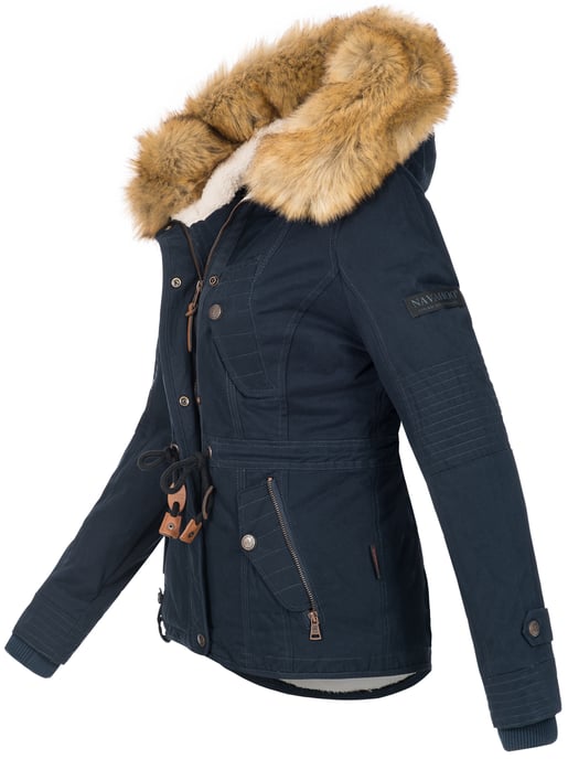 Navahoo Abrigo de Invierno Mujer Pearl – Parka Corta con Forro de Borreguillo y Cuello Desmontable - Image 2