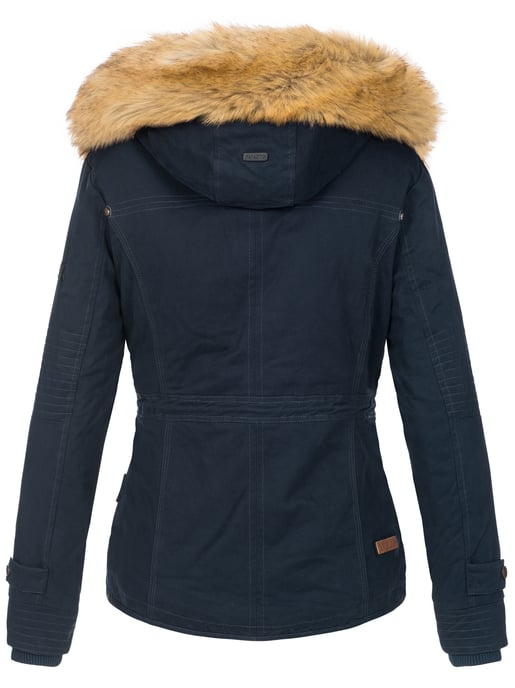 Navahoo Abrigo de Invierno Mujer Pearl – Parka Corta con Forro de Borreguillo y Cuello Desmontable - Image 4