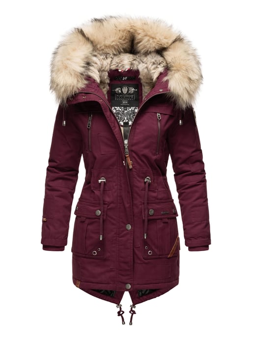 Navahoo Chaqueta de Invierno Premium Honigfee para Mujer – Parka Cálida con Cuello de Pelo Sintético Desmontable - Image 1