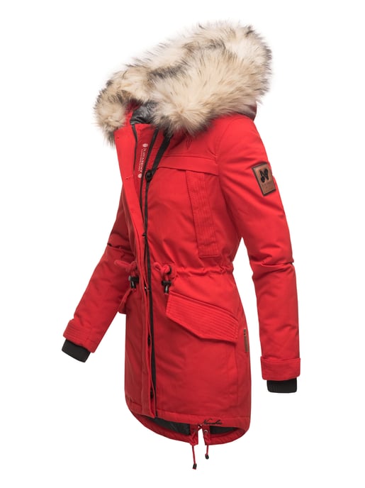 Navahoo Chaqueta de invierno Premium Lady Like para mujer – Parka Clásico con Cuello de Pelo Sintético Desmontable - Image 2