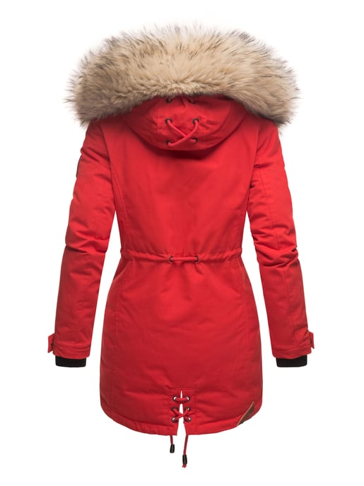 Navahoo Chaqueta de invierno Premium Lady Like para mujer – Parka Clásico con Cuello de Pelo Sintético Desmontable - Image 3