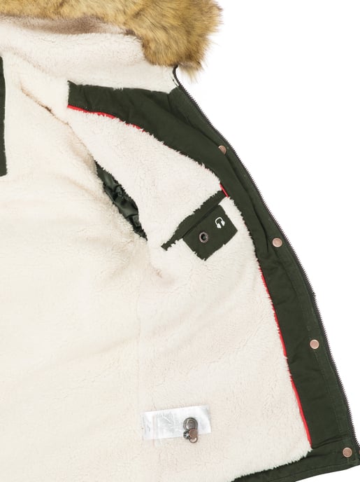 Navahoo Abrigo de Invierno Mujer Pearl – Parka Corta con Forro de Borreguillo y Cuello Desmontable - Image 4