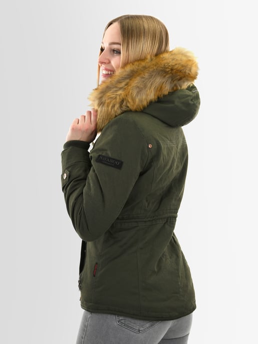 Navahoo Abrigo de Invierno Mujer Pearl – Parka Corta con Forro de Borreguillo y Cuello Desmontable - Image 6