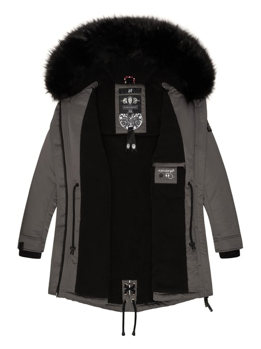 Navahoo Chaqueta de invierno Luluna-Princess para mujer – Cálida, Moderna & Con Forro de Borreguito y Cuello de Pelo Sintético - Image 3
