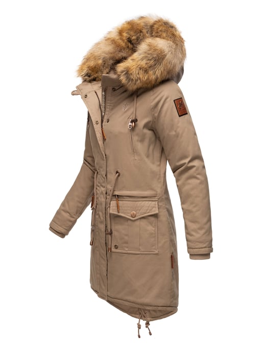 Navahoo Chaqueta de invierno Rosinchen para mujer – Parka Clásico con Cuello de Pelo Sintético Desmontable - Image 3