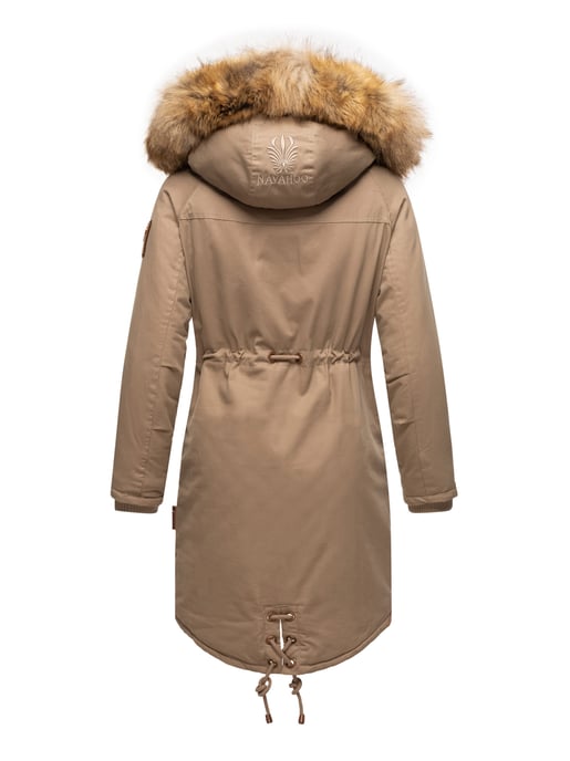 Navahoo Chaqueta de invierno Rosinchen para mujer – Parka Clásico con Cuello de Pelo Sintético Desmontable - Image 5