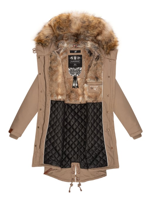 Navahoo Chaqueta de invierno Rosinchen para mujer – Parka Clásico con Cuello de Pelo Sintético Desmontable - Image 6