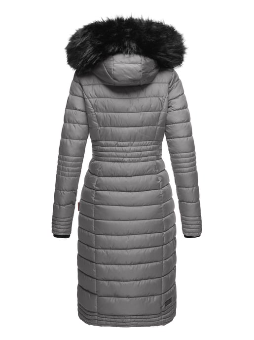 Navahoo Abrigo de Invierno Largo para Mujer Umay – Acolchado con Capucha y Cuello de Pelo Sintético Desmontables - Image 3