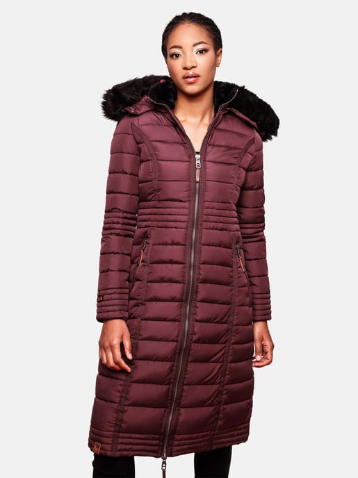 Navahoo Abrigo de Invierno Largo para Mujer Umay – Acolchado con Capucha y Cuello de Pelo Sintético Desmontables - Image 5