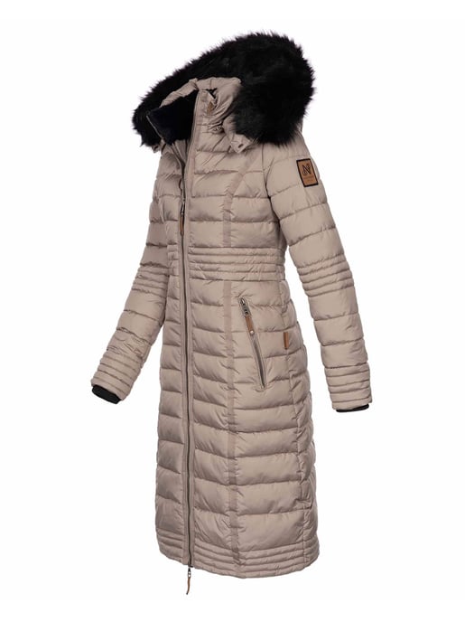 Navahoo Abrigo de Invierno Largo para Mujer Umay – Acolchado con Capucha y Cuello de Pelo Sintético Desmontables - Image 2