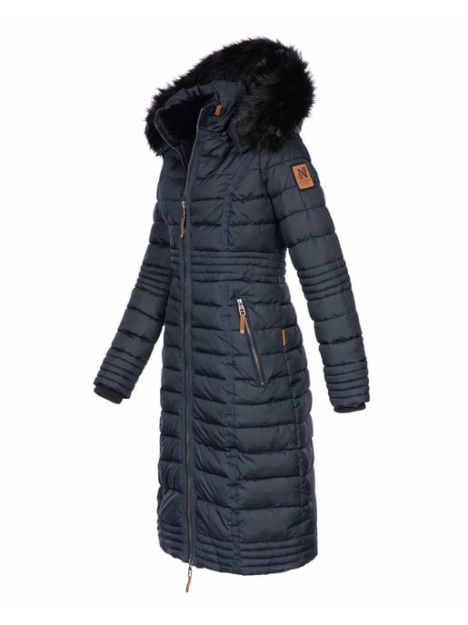 Navahoo Abrigo de Invierno Largo para Mujer Umay – Acolchado con Capucha y Cuello de Pelo Sintético Desmontables - Image 2