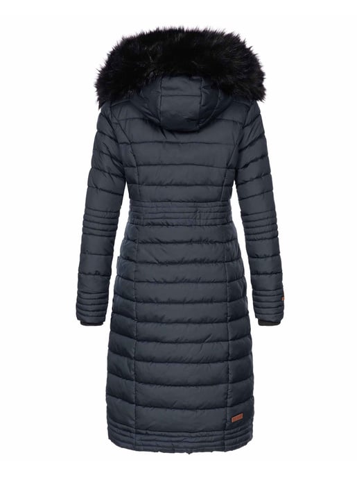 Navahoo Abrigo de Invierno Largo para Mujer Umay – Acolchado con Capucha y Cuello de Pelo Sintético Desmontables - Image 3