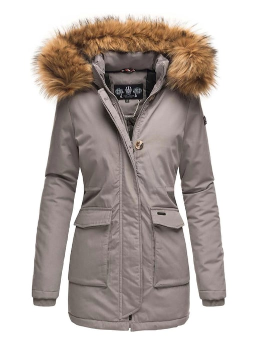 Navahoo Chaqueta de invierno Schneeengel Princess para mujer – Clásica, Cálida & Con Cuello de Pelo Sintético Desmontable - Image 1