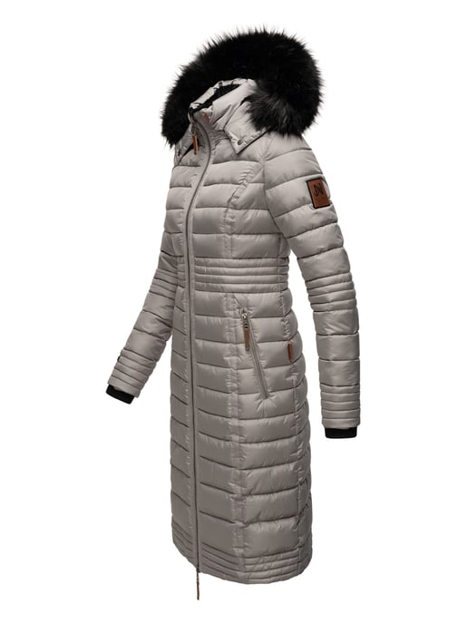 Navahoo Abrigo de Invierno Largo para Mujer Umay – Acolchado con Capucha y Cuello de Pelo Sintético Desmontables - Image 3
