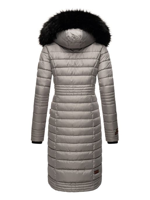 Navahoo Abrigo de Invierno Largo para Mujer Umay – Acolchado con Capucha y Cuello de Pelo Sintético Desmontables - Image 5