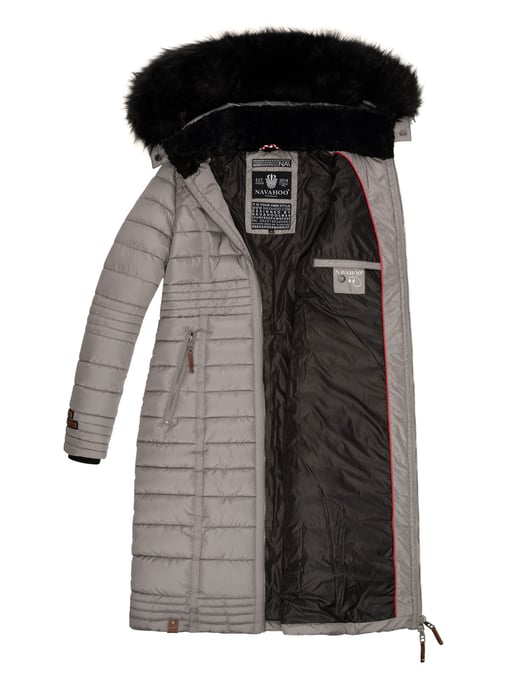 Navahoo Abrigo de Invierno Largo para Mujer Umay – Acolchado con Capucha y Cuello de Pelo Sintético Desmontables - Image 6