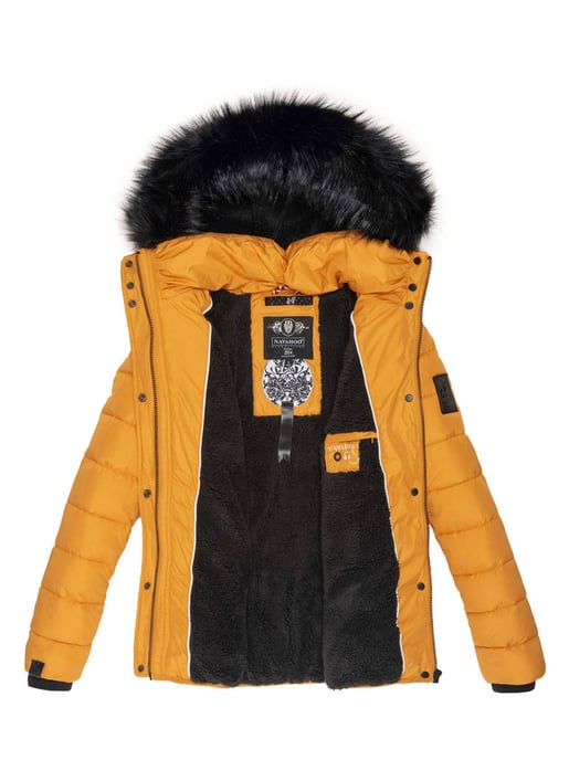 Navahoo Chaqueta acolchada Zuckerbiene para mujer – Cálida, Moderna & Con Forro de Borreguito y Capucha - Image 4