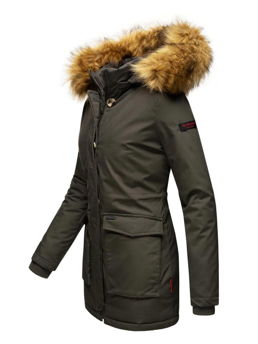 Navahoo Chaqueta de invierno Schneeengel Princess para mujer – Clásica, Cálida & Con Cuello de Pelo Sintético Desmontable - Image 3