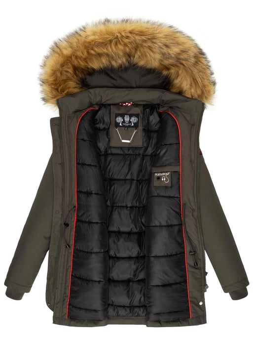 Navahoo Chaqueta de invierno Schneeengel Princess para mujer – Clásica, Cálida & Con Cuello de Pelo Sintético Desmontable - Image 5
