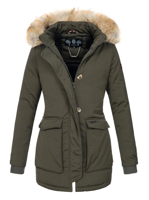 Navahoo Abrigo de Invierno Mujer Schneeengel – Cálido, Repelente al Agua & Con Cuello de Pelo Desmontable - Image 1