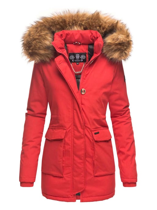Navahoo Chaqueta de invierno Schneeengel Princess para mujer – Clásica, Cálida & Con Cuello de Pelo Sintético Desmontable - Image 1