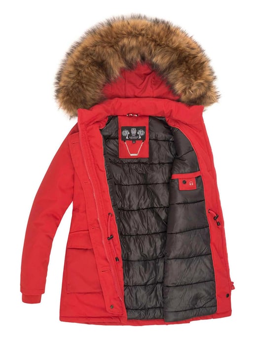 Navahoo Chaqueta de invierno Schneeengel Princess para mujer – Clásica, Cálida & Con Cuello de Pelo Sintético Desmontable - Image 4