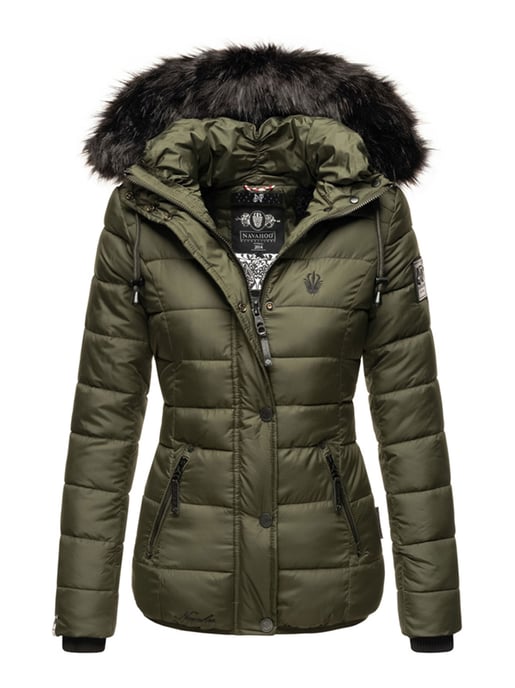 Navahoo Chaqueta acolchada Zuckerbiene para mujer – Cálida, Moderna & Con Forro de Borreguito y Capucha - Image 1