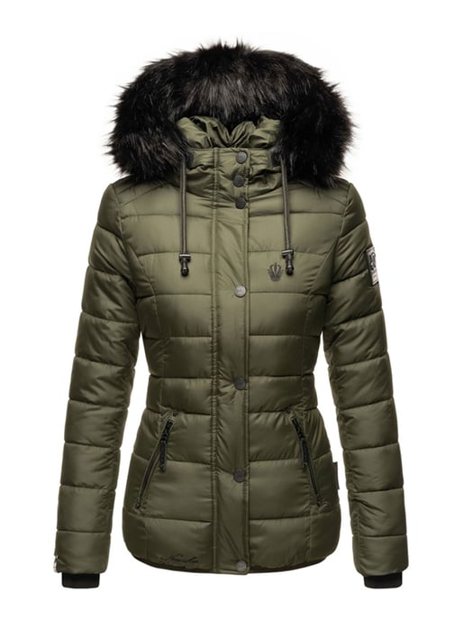 Navahoo Chaqueta acolchada Zuckerbiene para mujer – Cálida, Moderna & Con Forro de Borreguito y Capucha - Image 2