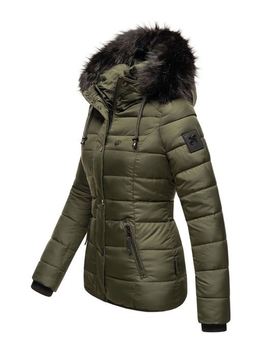 Navahoo Chaqueta acolchada Zuckerbiene para mujer – Cálida, Moderna & Con Forro de Borreguito y Capucha - Image 3