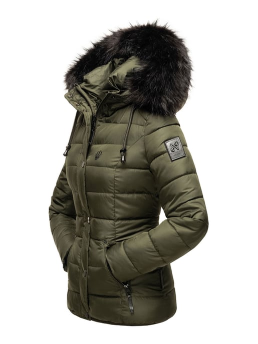 Navahoo Chaqueta acolchada Zuckerbiene para mujer – Cálida, Moderna & Con Forro de Borreguito y Capucha - Image 5