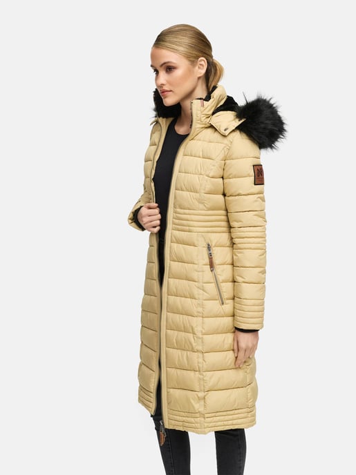 Navahoo Abrigo de Invierno Largo para Mujer Umay – Acolchado con Capucha y Cuello de Pelo Sintético Desmontables - Image 2