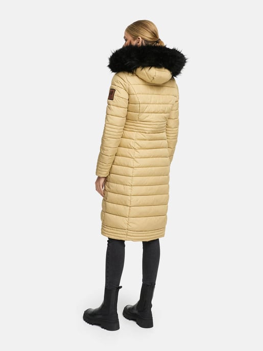 Navahoo Abrigo de Invierno Largo para Mujer Umay – Acolchado con Capucha y Cuello de Pelo Sintético Desmontables - Image 4