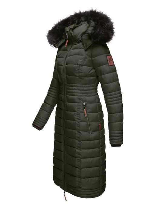 Navahoo Abrigo de Invierno Largo para Mujer Umay – Acolchado con Capucha y Cuello de Pelo Sintético Desmontables - Image 2