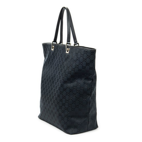 Gucci Large Vertical Open Tote  en Negro Lienzo - Image 2