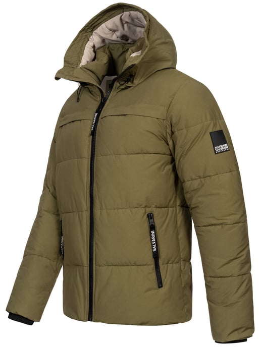 Chaqueta acolchada de invierno para hombre Alessandro Salvarini AS-334 con capucha forrada - Image 4