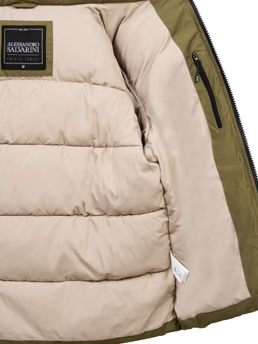 Chaqueta acolchada de invierno para hombre Alessandro Salvarini AS-334 con capucha forrada - Image 6