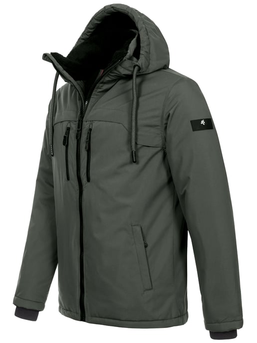 Chaqueta de invierno para hombre Alessandro Salvarini AS-332 con forro de borreguito y capucha - Image 3