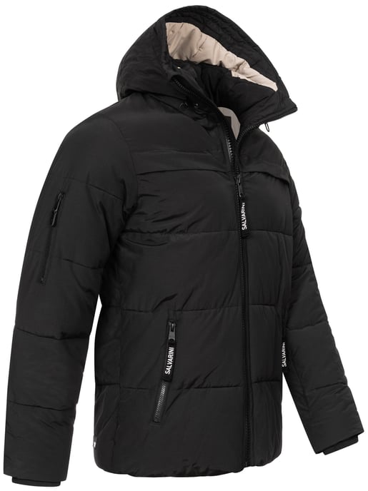 Chaqueta acolchada de invierno para hombre Alessandro Salvarini AS-334 con capucha forrada - Image 4