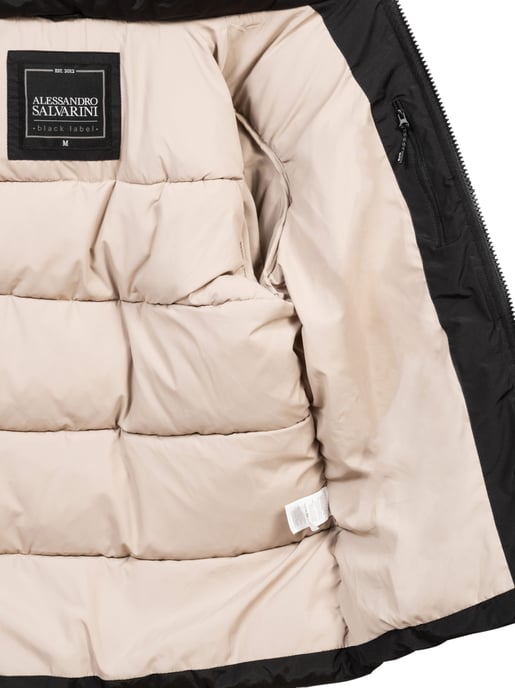 Chaqueta acolchada de invierno para hombre Alessandro Salvarini AS-334 con capucha forrada - Image 6