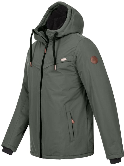 Chaqueta de invierno para hombre Alessandro Salvarini AS-331 con forro de borreguito y capucha - Image 3